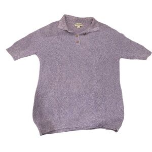 Norm Thompson Linen Blend Polo Sweater size M